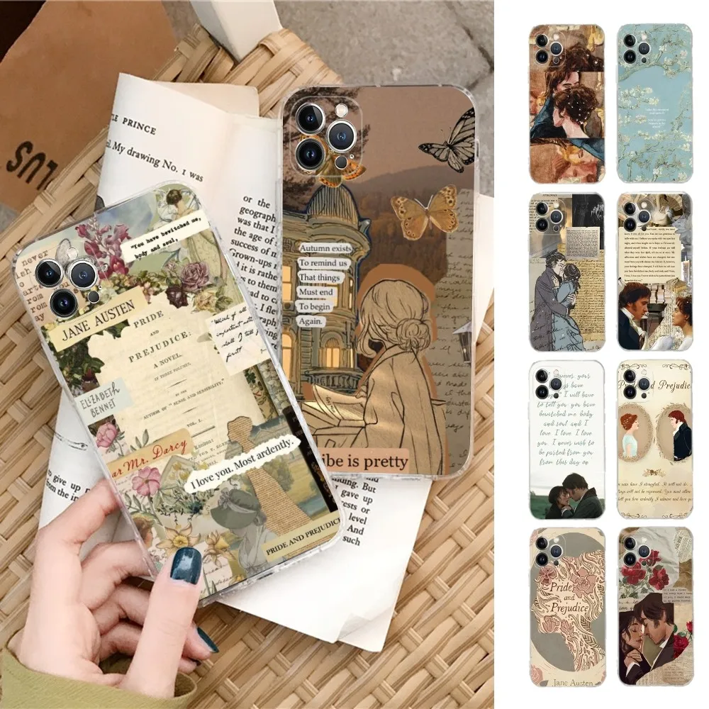 Etui na telefon Pride And Prejudice Jane Austen do iPhone 15 14 11 12 13 Mini Pro XS Max Cover 6 7 8 Plus X XR SE 2020 Funda Shell