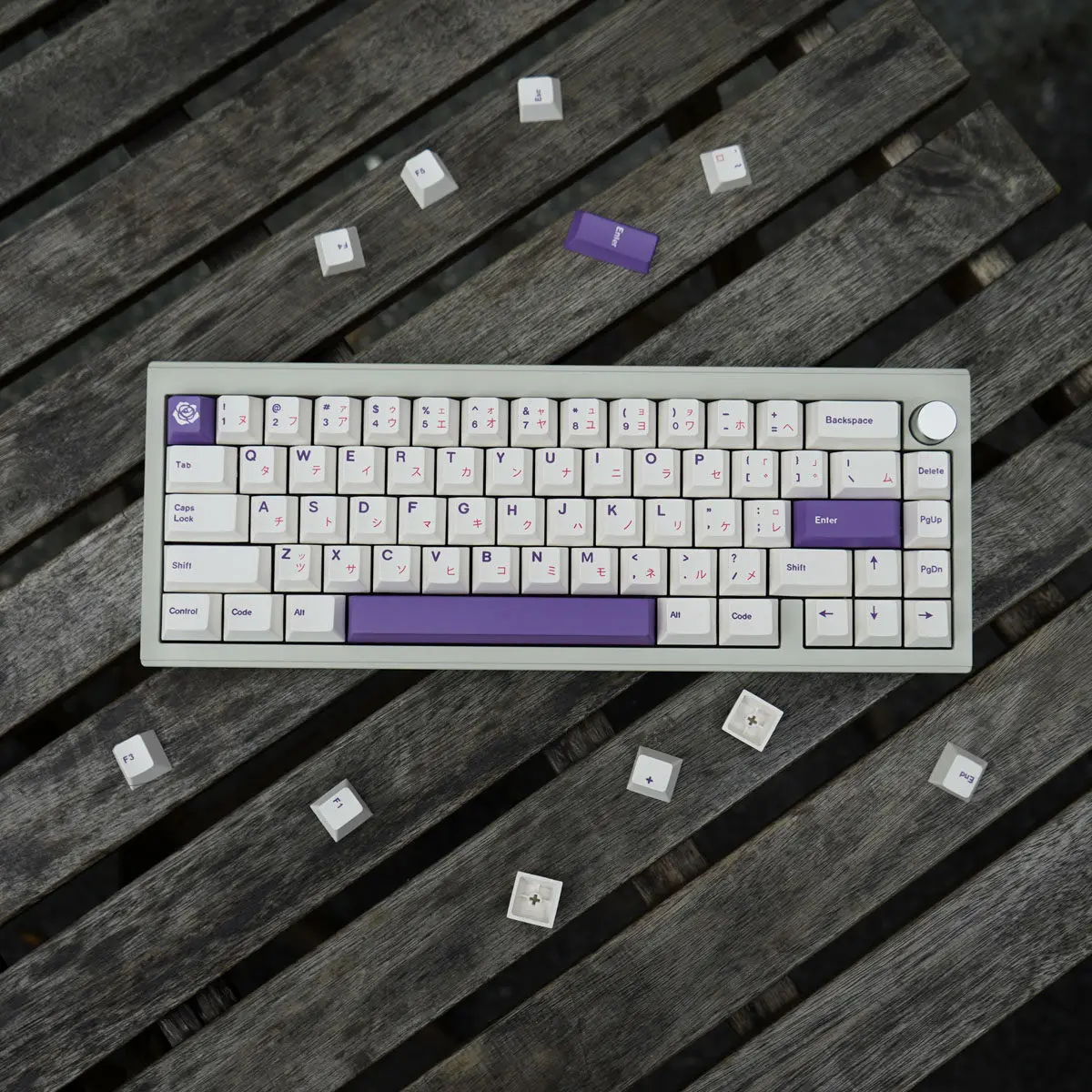 Purple Rose Theme Keycaps Set PBT Cherry Profile Custom Original 146 Key Artisan Keycaps for Mechanical Keyboard Accessories DIY