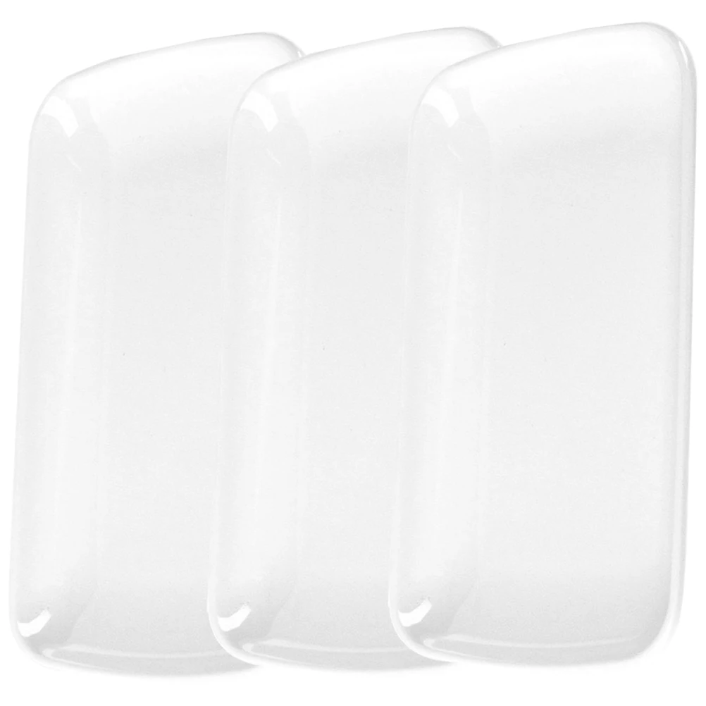 

3pcs Rectangular Food Plate Premium Melamine Snack Serving Dish Break-Resistant For Home Restaurant Kitchen Supplies