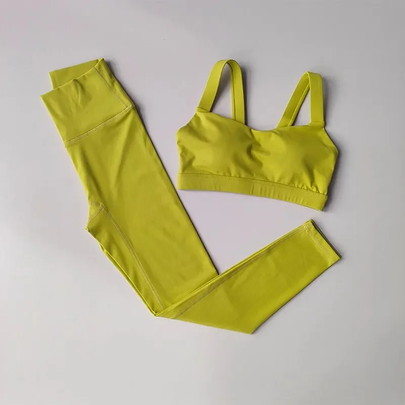 Traje de Yoga sin costuras para mujer, Sujetador deportivo, Leggings de cintura alta, pantalones cortos, conjunto de gimnasio, ropa de