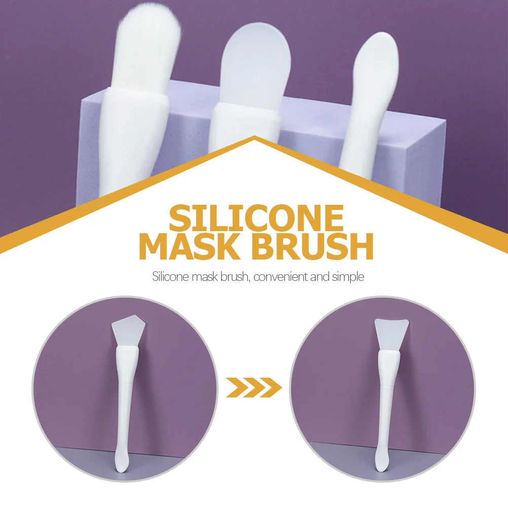 4 stuks gezichtsmasker applicators siliconen schoonheidshulpmiddelen voor huidverzorging draagbare moddermaskerborstel make-upborstel voor tweeërlei gebruik dames