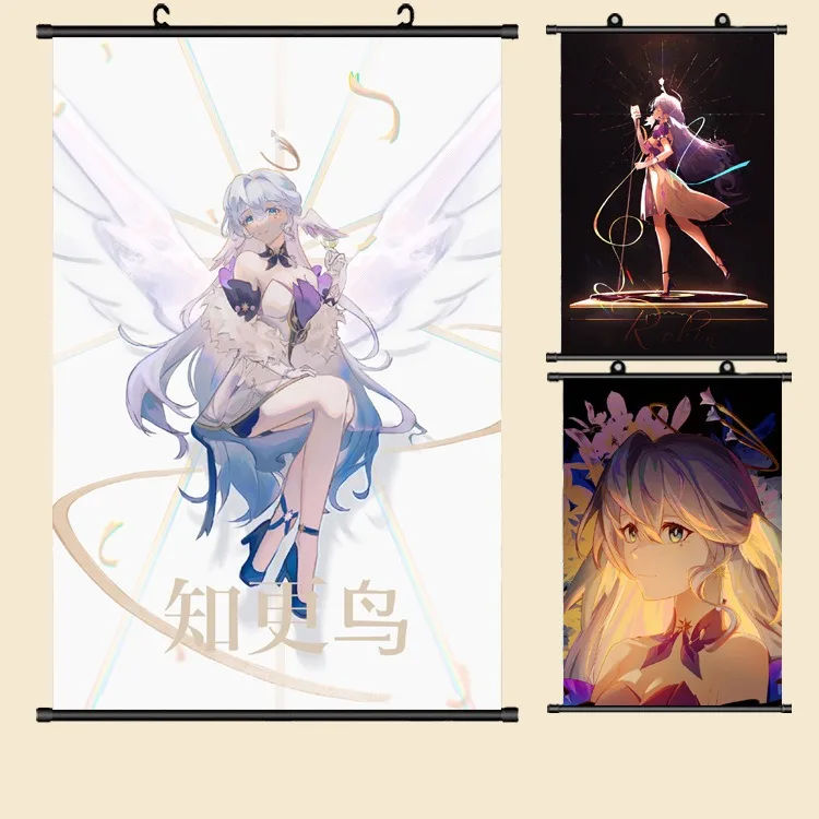 Honkai: Star Rail Robin Painting Fabric Wall Scroll poster Home Decoration Wall Decoration Gifts Cosplay