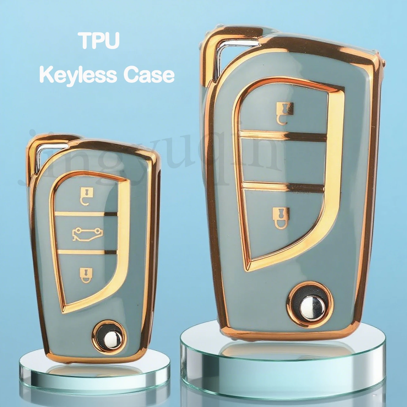 

Jingyuqin 2/3 BTN НОВЫЙ мягкий чехол из ТПУ для дистанционного ключа автомобиля, защитный чехол для Toyota Auris Corolla Avensis Verso Yaris Aygo Scion Camry