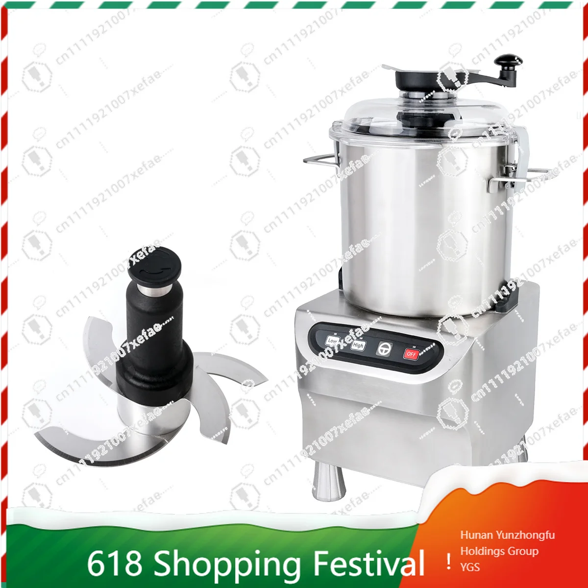

Commercial 18L Heavy Duty Food Processor, Industrial Meat Grinder & Vegetable Shredder for Restaurant Kitchen