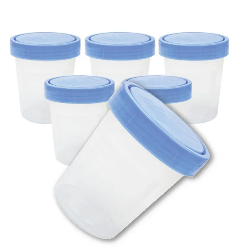 Non-Sterile Specimen Containers – Single Use Urine Specimen Cups, Screw on Leak Resistant Lid, 4 oz, 500 Count