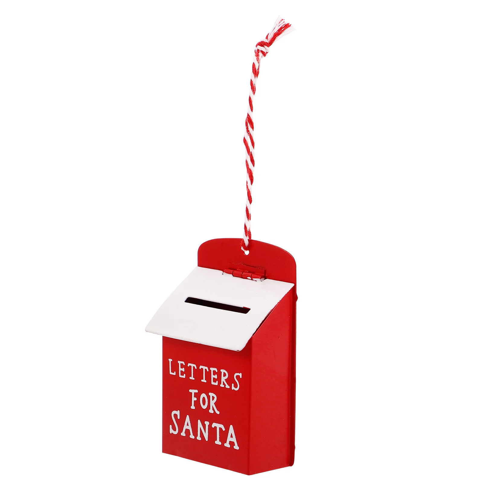 Metal Santa Mailbox Christmas Tree Ornament Festive Holiday Decor for Hotels Malls Window Displays Versatile Decoration
