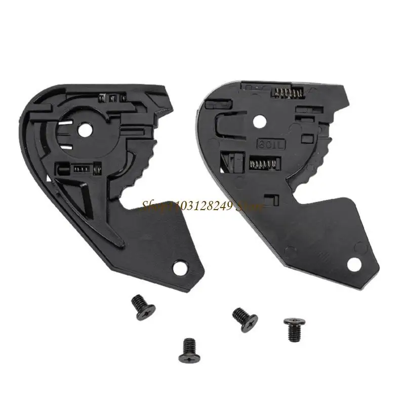

N5KD 1 Pair Motorcycle Helmets Visors Gear Base Plate with Screw Face Shield Visors Base Easy Installation Helmets Accessory