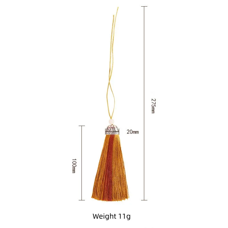 WFFNNKC 6Pcs 10CM Silk Fringe Lotus Cap Two-Tone Patchwork Tassel DIY Earrings Jewelry Crafts Pendant Home Car Decor Accessories