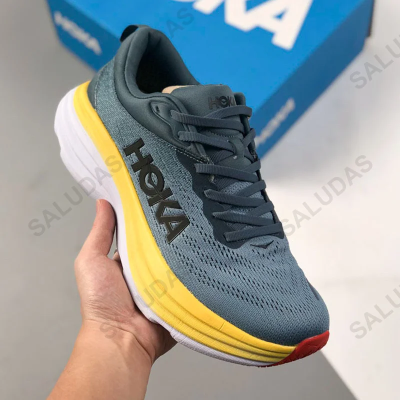 Hoka One One Bondi 8 Homens Sapatos Absorção Tênis de Corrida de Estrada Mulheres Luz Respirável Tênis Unissex Tênis Ao Ar Livre