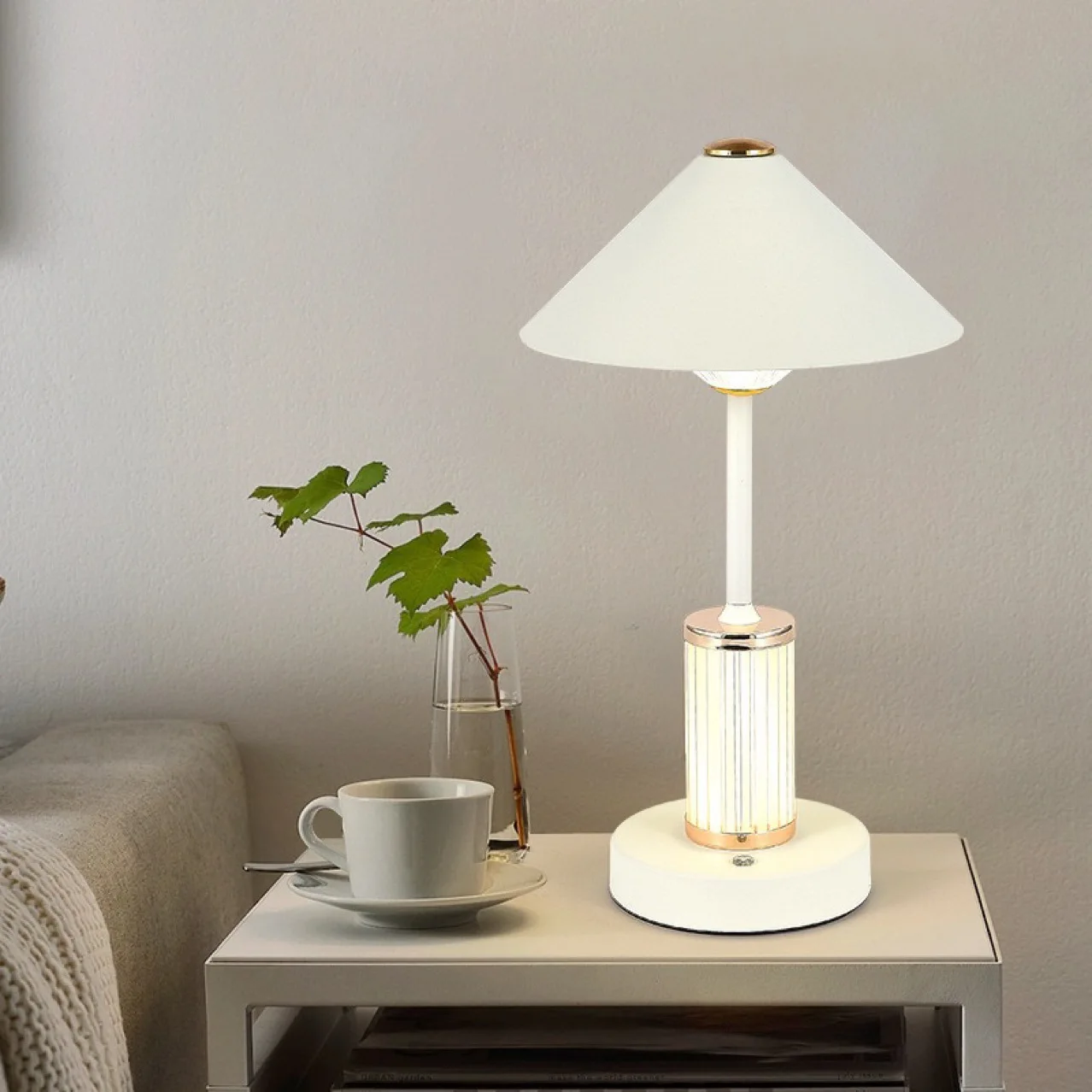 Bedroom RGB color headboard retro hat bedside lamp cute creative simple modern warm touch night light desktop decorative light