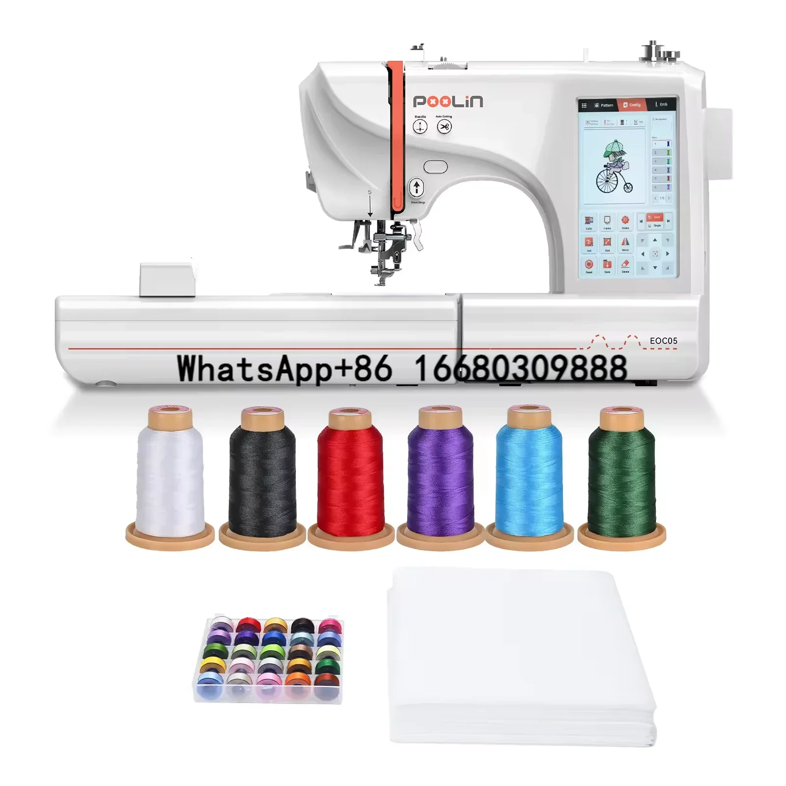 

POOLIN EOC05 Small Electric Embroidery Machine Home Use Business Portable DIY Multifunction Embroidery Machine