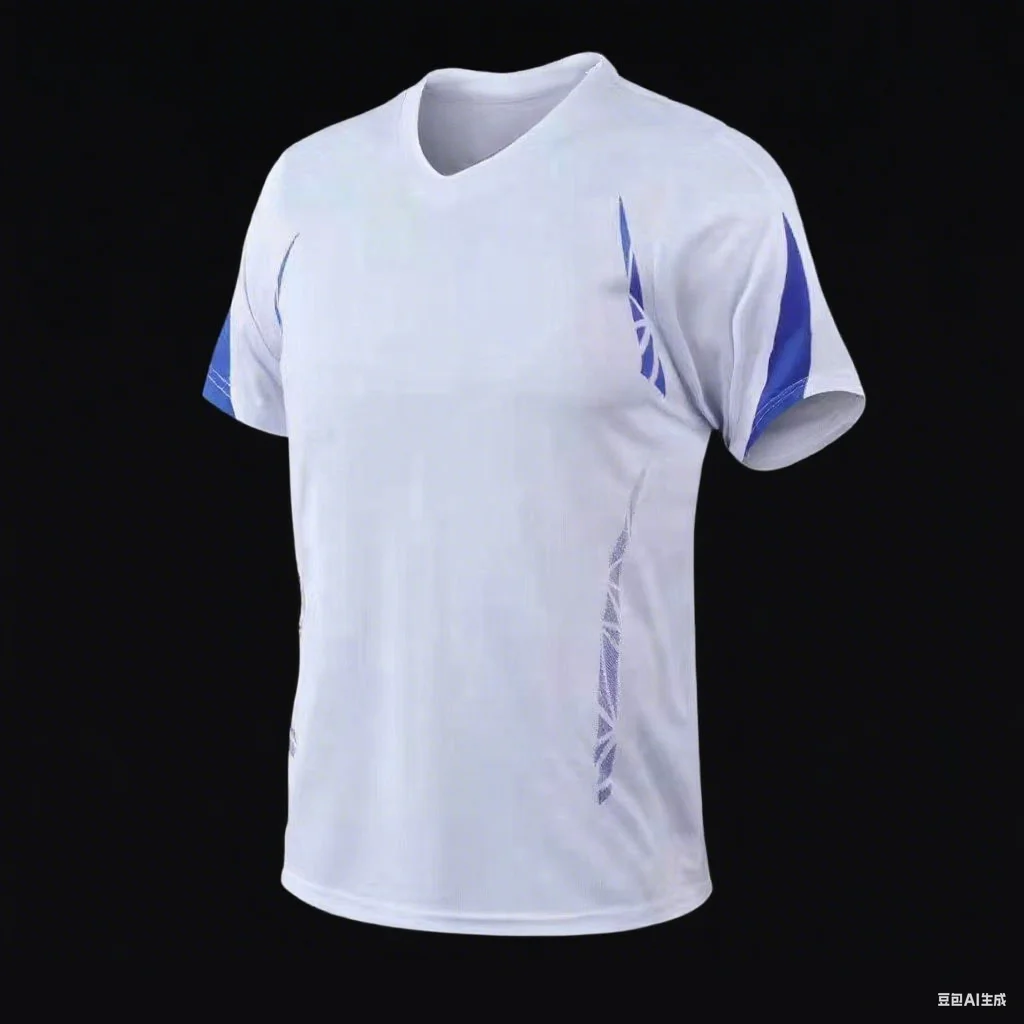

2025 new Men's comfortable sweat absorbing sportswear short sleeved football training suit summer T-shirt quick drying