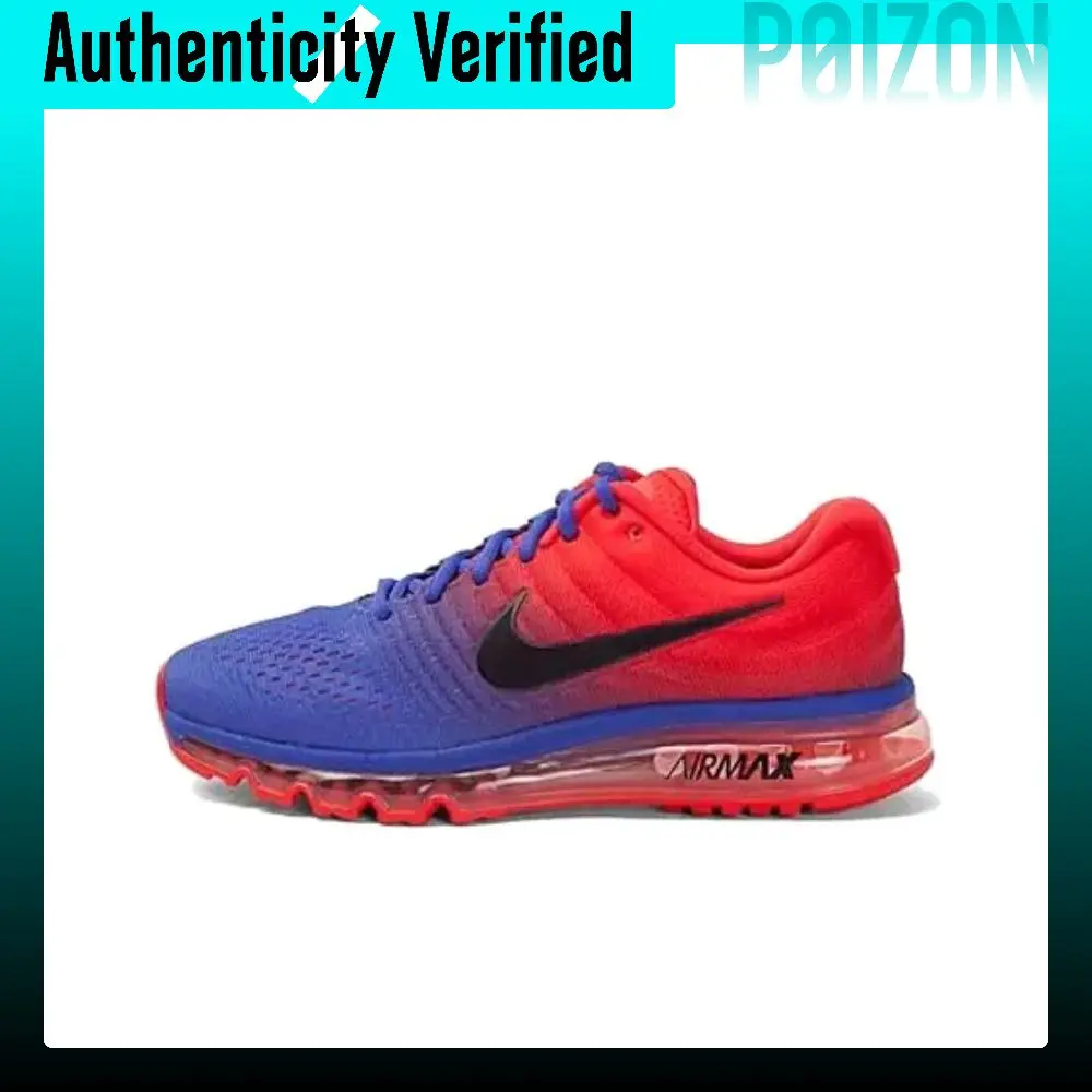 Nike Air Max 2017 Comfortable Cushioning Abrasion Resistant Cushioning, Wear Resistant Low top Running Shoes Men's 849559-402