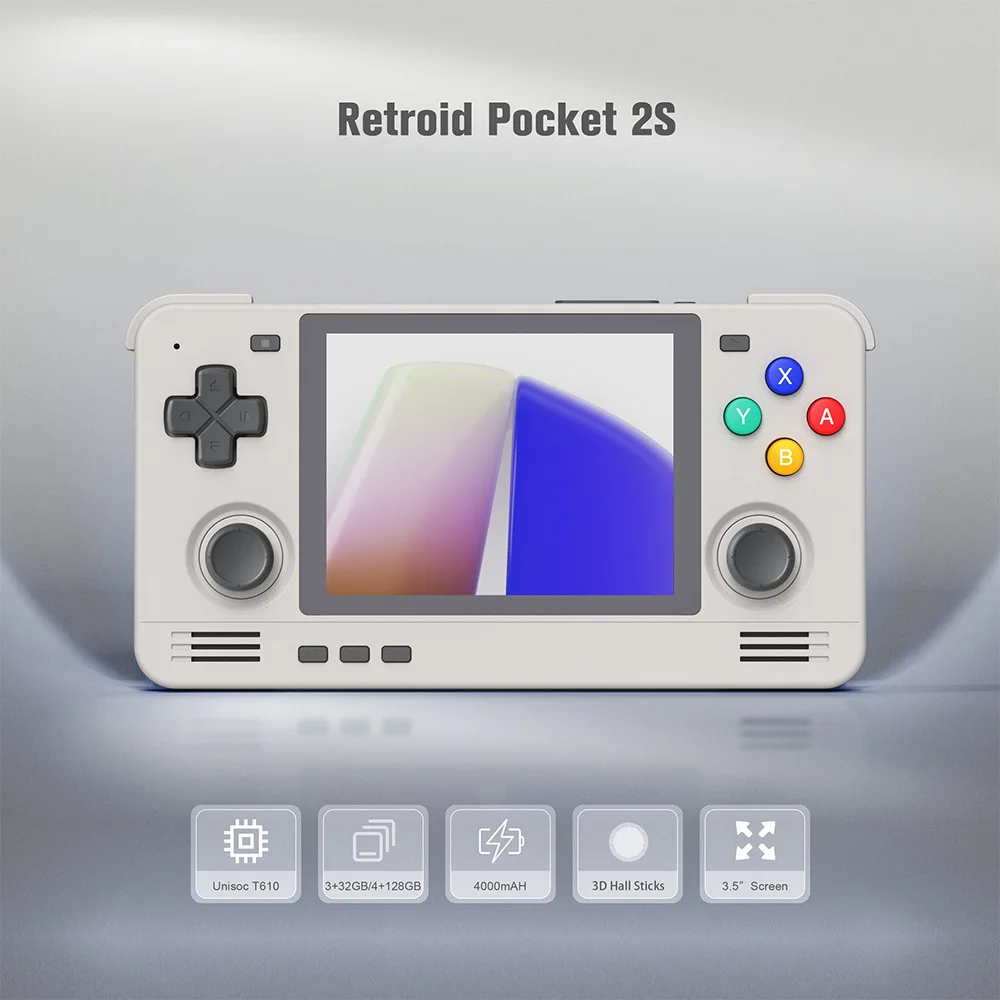 Retroid Pocket 2S reproductor de juegos portátil con pantalla táctil de 3,5 pulgadas, Android 11, 4000mAh