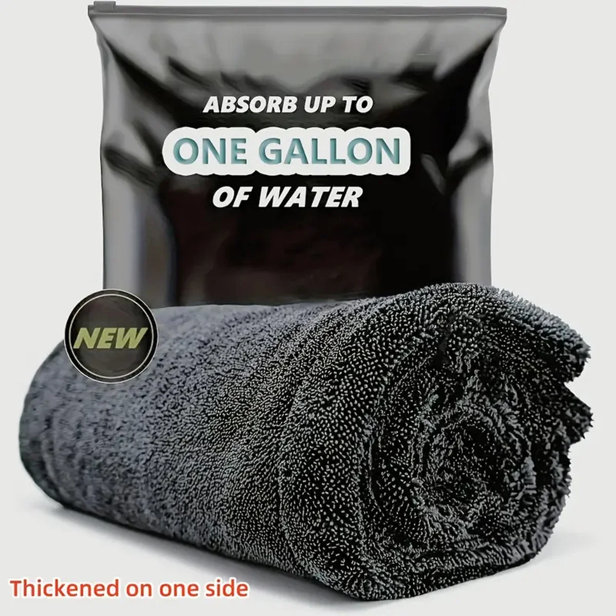 

Dark gray car microfiber towel, oversized strong absorbent car wash cloth, high-efficiency cleaning wipe cloth for TOYOTA
