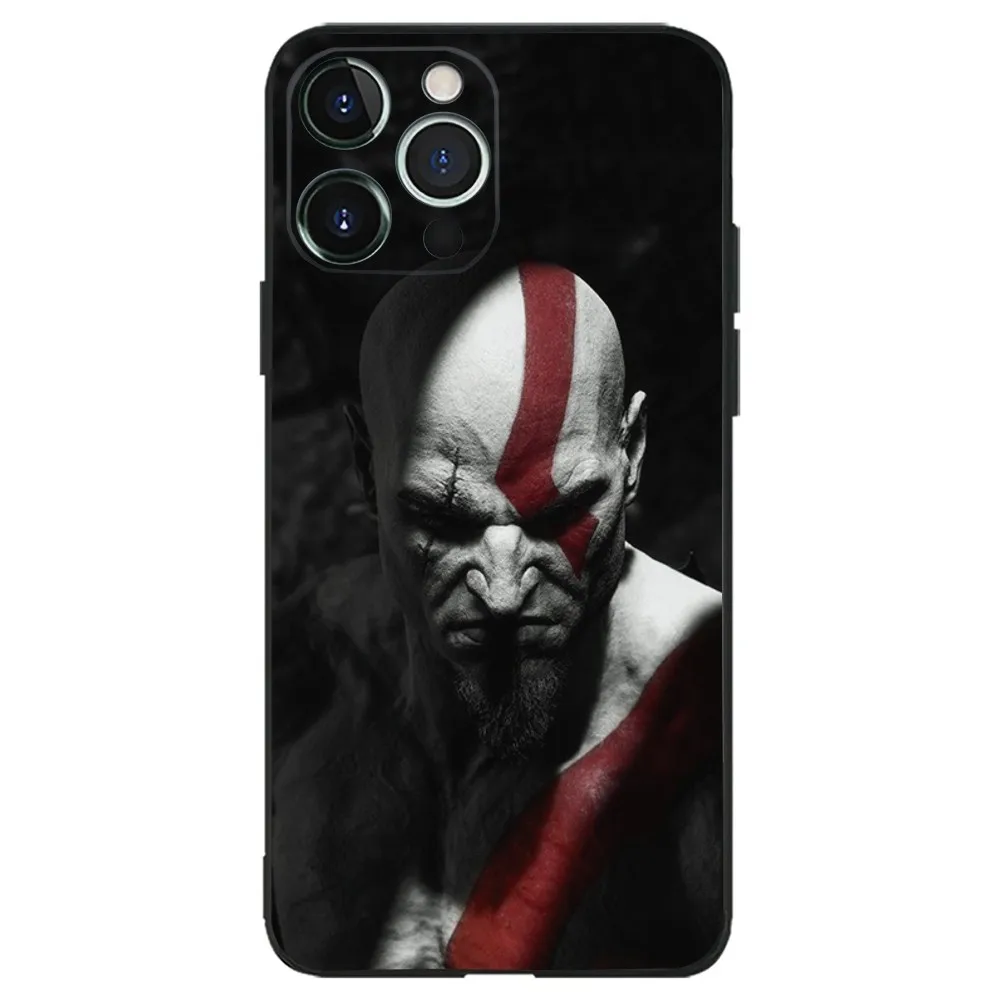 Hot Game G-God of War Phone Case For iPhone 16,15,14,13,12,11,Plus,Pro Max,XS,X,XR,SE,Mini,8,7 Soft Silicone Black Cover