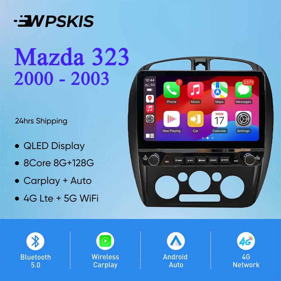 2Din Android 14 Autoradio Multimedia PC Tablet For Mazda 323 BJ 1998 - 2003 GPS DVD Video Music Player Car intelligent systems