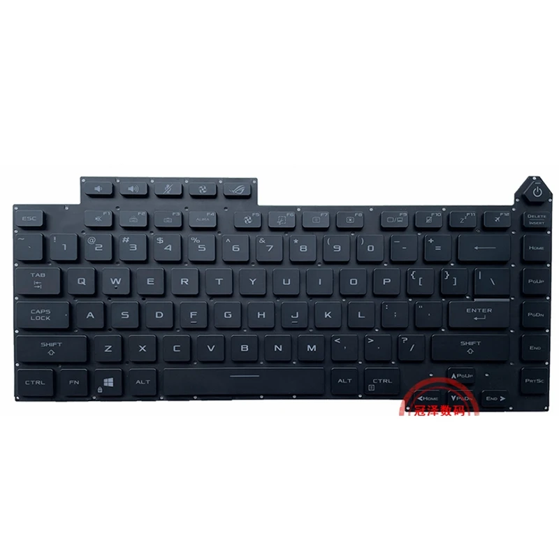 Laptop Keyboard for ASUS G533 G533QS G533Z G533ZS G533ZM G533ZX G533Q G533QM G533QR Black with Colorful RGB Backlit