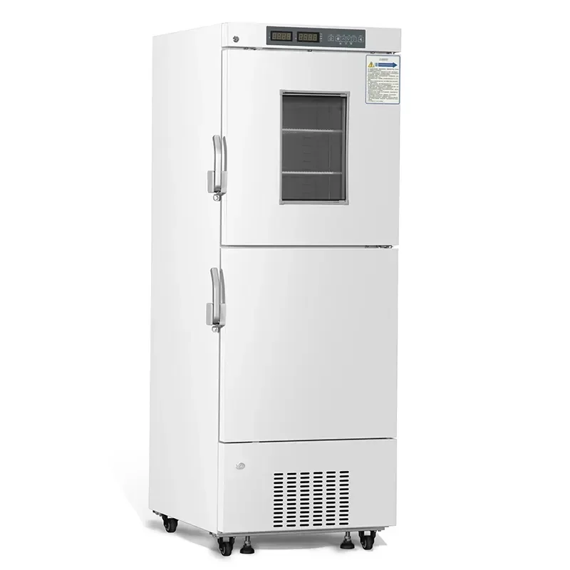 Storage Freezer 318L Medical Lab fridge freezer double door Vertical refrigerator