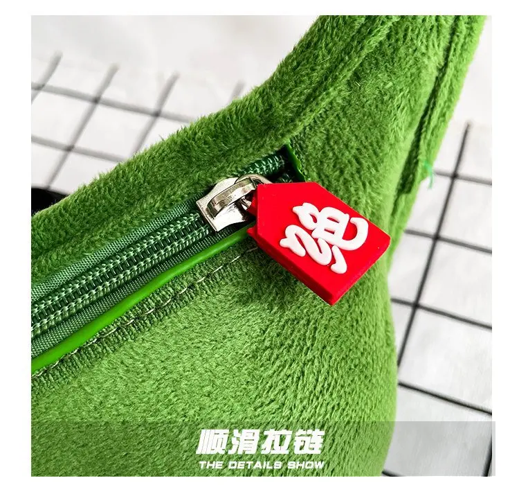 حقيبة كتف للفتيات ذات سعة كبيرة، حقائب إدمامي لطيفة من القطيفة الناعمة، حقيبة صدر للبازلاء، حقائب كروس للجنسين