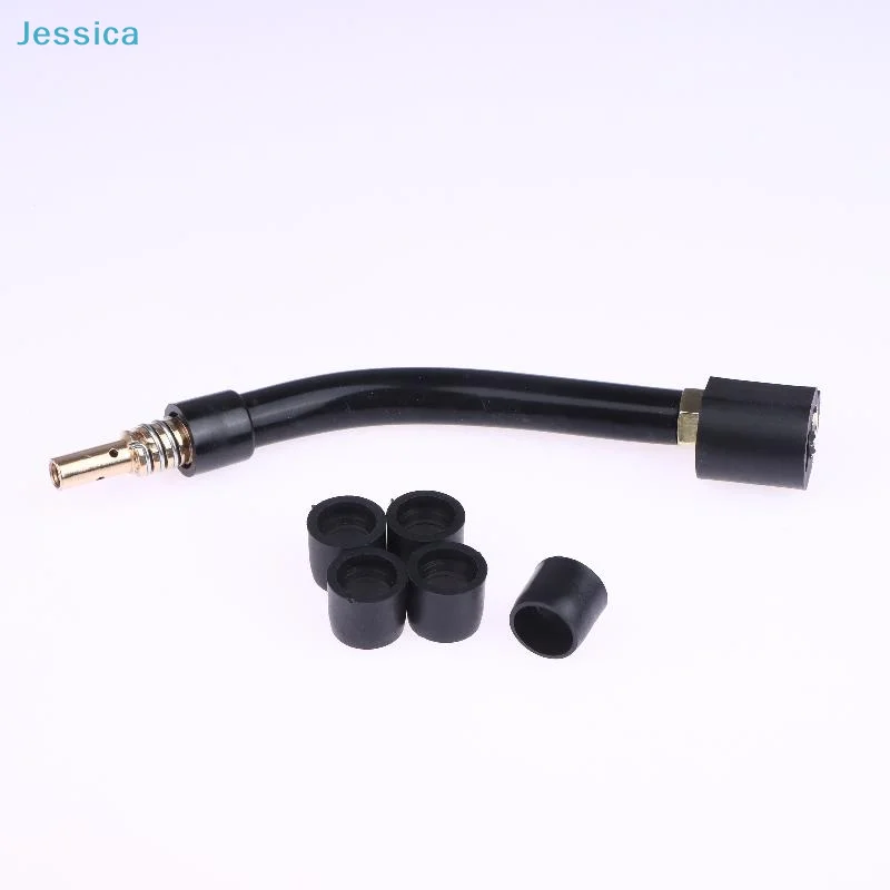 〔Jessica〕MIG Welding Torch Neck Replacement - 15AK Swan Neck with 5pcs Nozzles for Binzel Style Welding Guns