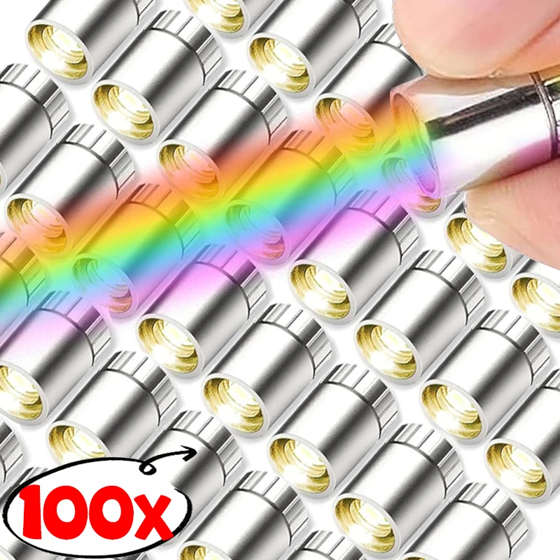 

10/100x Mini LED Lights Small Lights for Crafts with Battery Electroplating Colored Lamp Small Decoration Dollhouse Accessories