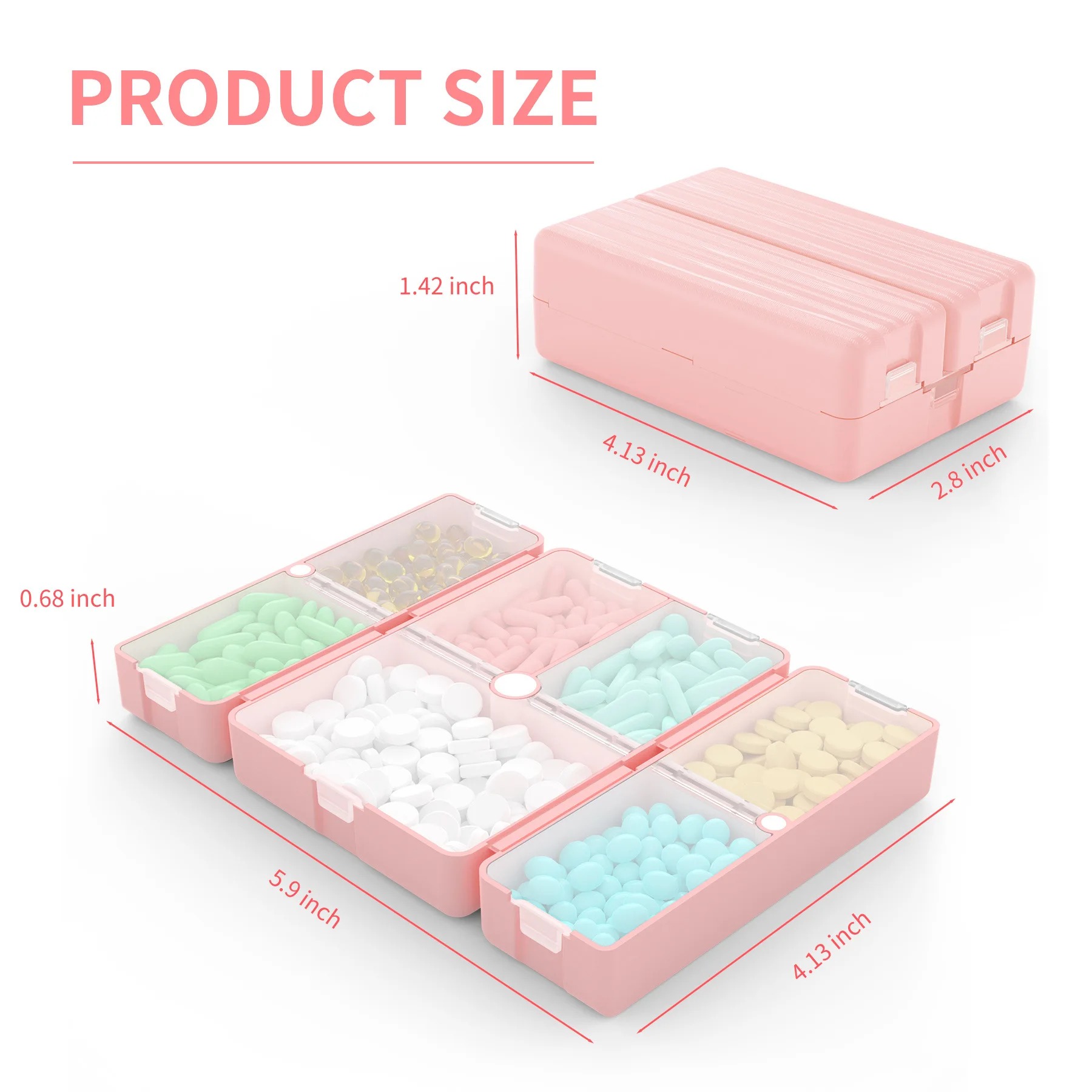 Pills Box Organizer Pillboxes Travel Portable Medicine Box Dispenser Storage Case Container Drug Tablets Organizer