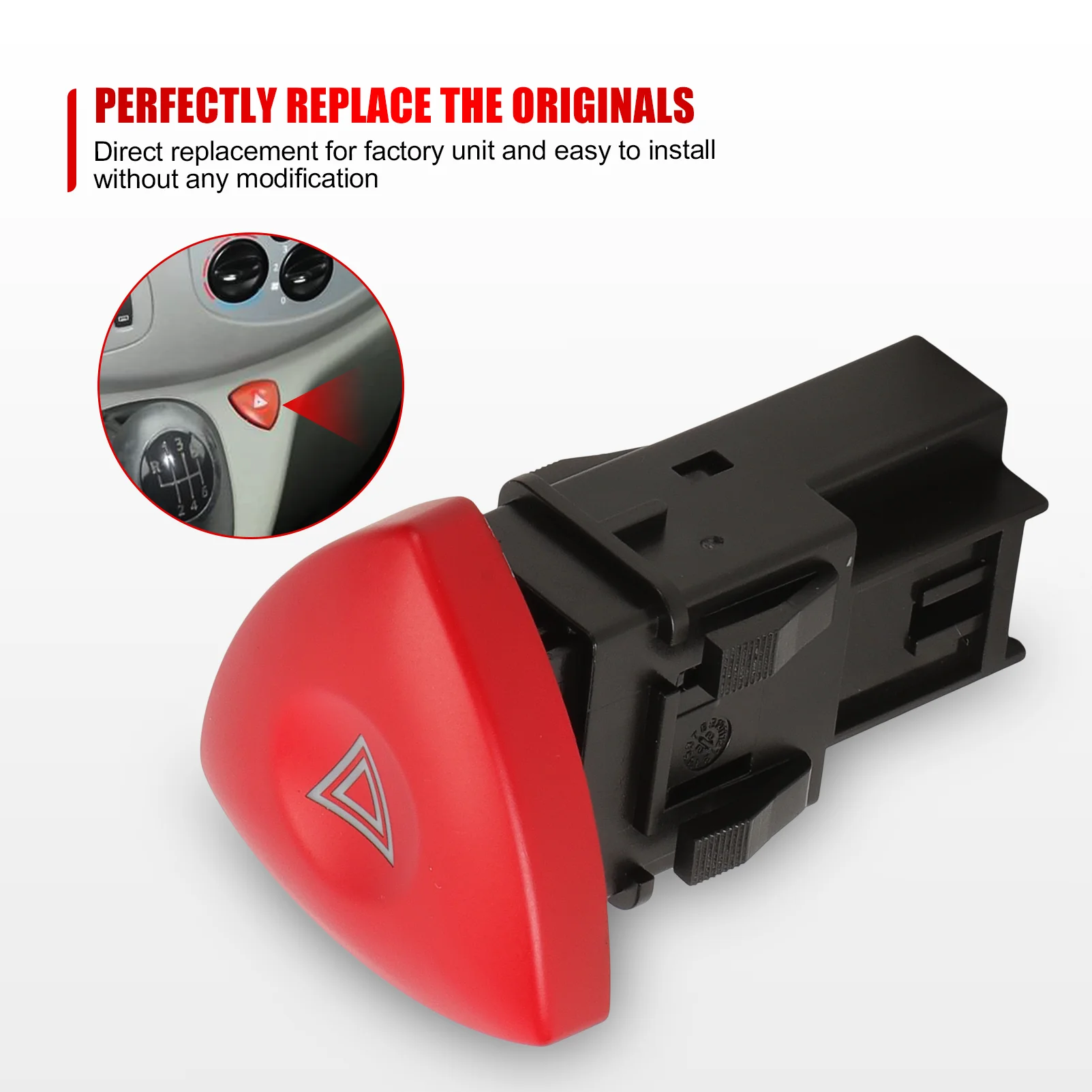8200442724 Warning Light Button Emergency Flasher Lamp Switch For Renault Trafic Espace Nissan Laguna Vauxhall Vivaro 820048004