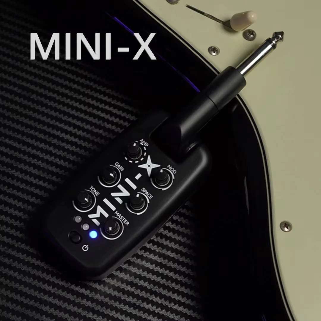 

M-VAVE MINI-X Headphone Amp Guitar Bass Effects Device Portable Rechargeable Mini Audio Player