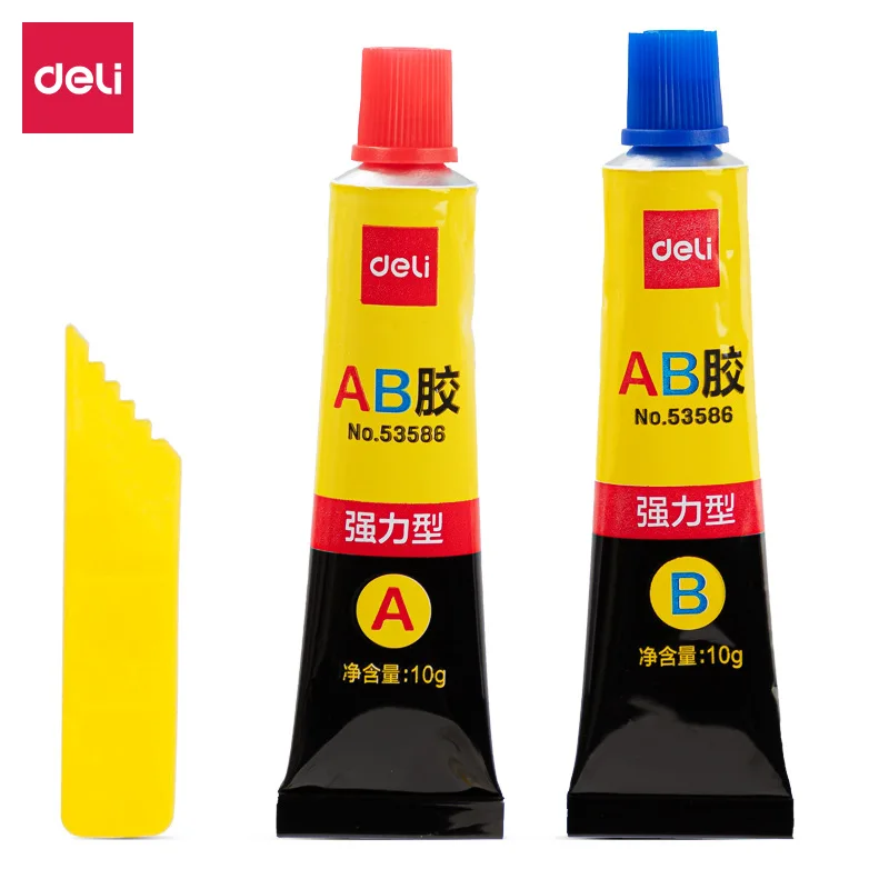 Deli Ab Adhesive Transparent Strong Glue Can Adhere Glass Ceramic Metal Plastic Wood And All-Around Adhesive 4/20/50g