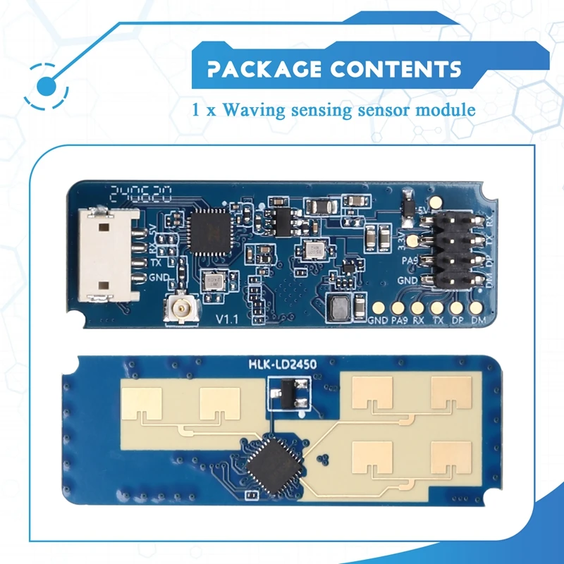 New 24G Gesture Recognition Millimeter Wave Radar LD2450A Human Proximity Sensing Switch Radar Module