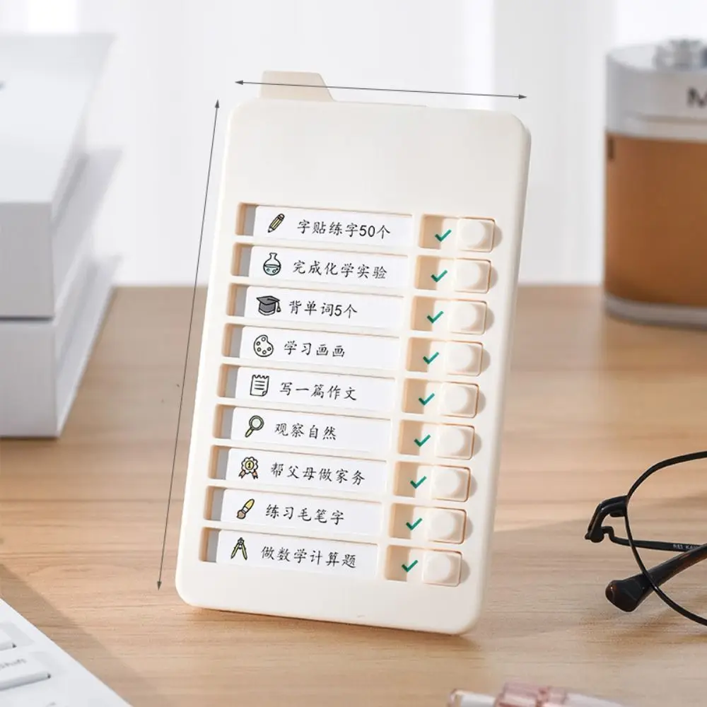 분리형 좋은 습관 펀치 카드 팬더 만화 일일 작업 계획 보드 효율적인 플라스틱 자기 훈련 펀치 카드