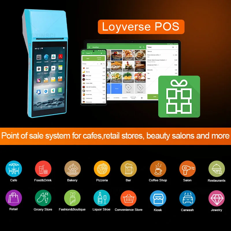 New PDA Android 8.1 POS Terminal Handheld Printer Thermal Machine Payment Receipt 58mm Bluetooth  All in One Impressora System