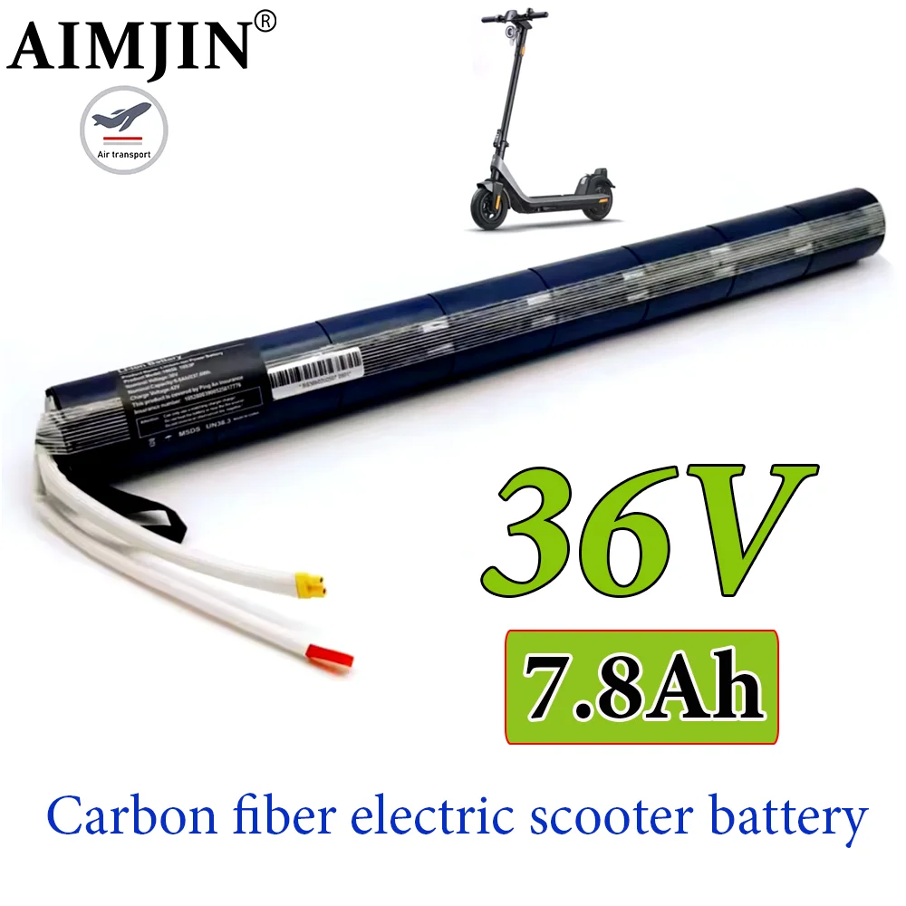 36V 4.4Ah-7.8Ah for Scooter Lithium Battery 18650 Built-in Battery Pack for Electric Scooter Carbon Fiber Tubular Battery