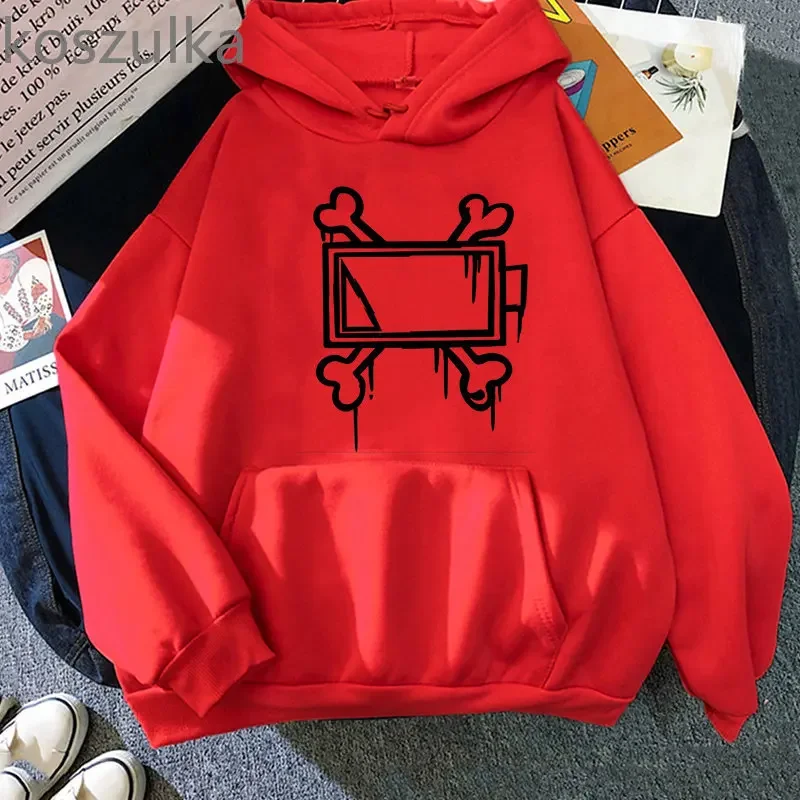 2026 Cool Game Murder Cosplay Hoodie Drones Uzi Doorman Costume Unisex Bone Print Sweatshirt Casual Long Sleeve Hoodies Clothes