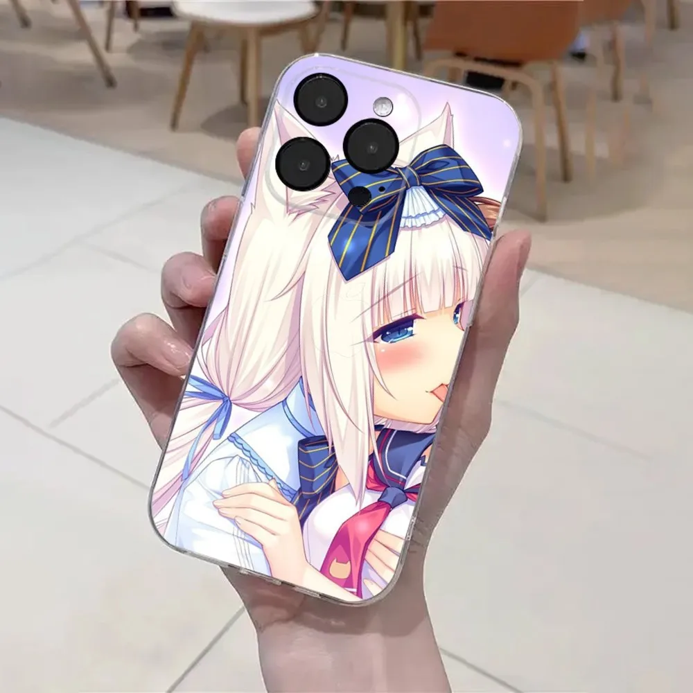 Vanilla Nekopara Anime  Phone Case For iPhone 15,14,13,12,11 Plus,Pro,Max,XR,XS,X,7,8 Plus,SE,Mini Transparent Soft Cover