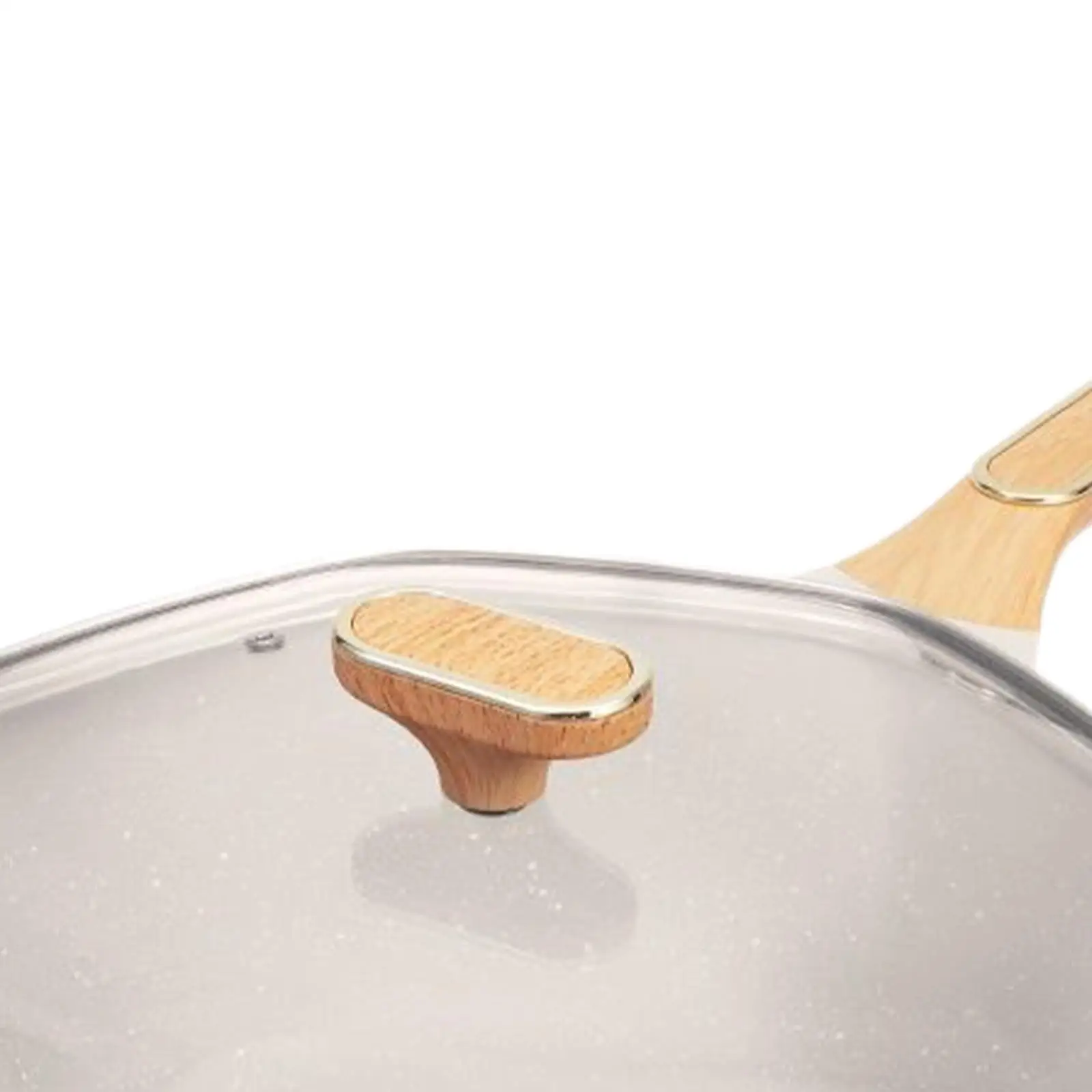 Household Octagonal Cooking Pot Nonstick Skillet Pan with Heat Insulated Handle for Camping Picnic Use