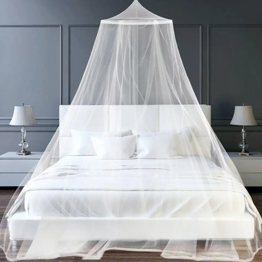 Decorative Bed Canopy Hanging Dome Mosquito Net Breathable Polyester Mesh For Home Bedroom Anti Insect Screen Net