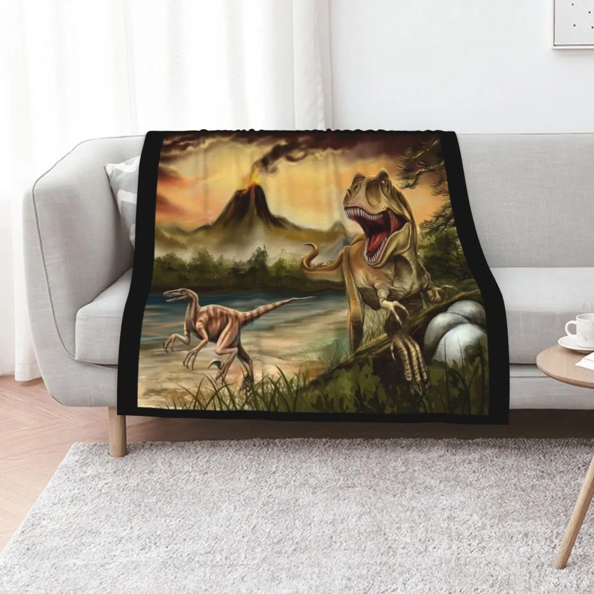 Predator Dinosaurs Throw Blanket Bed linens Hair manga Soft Large Warm Blankets