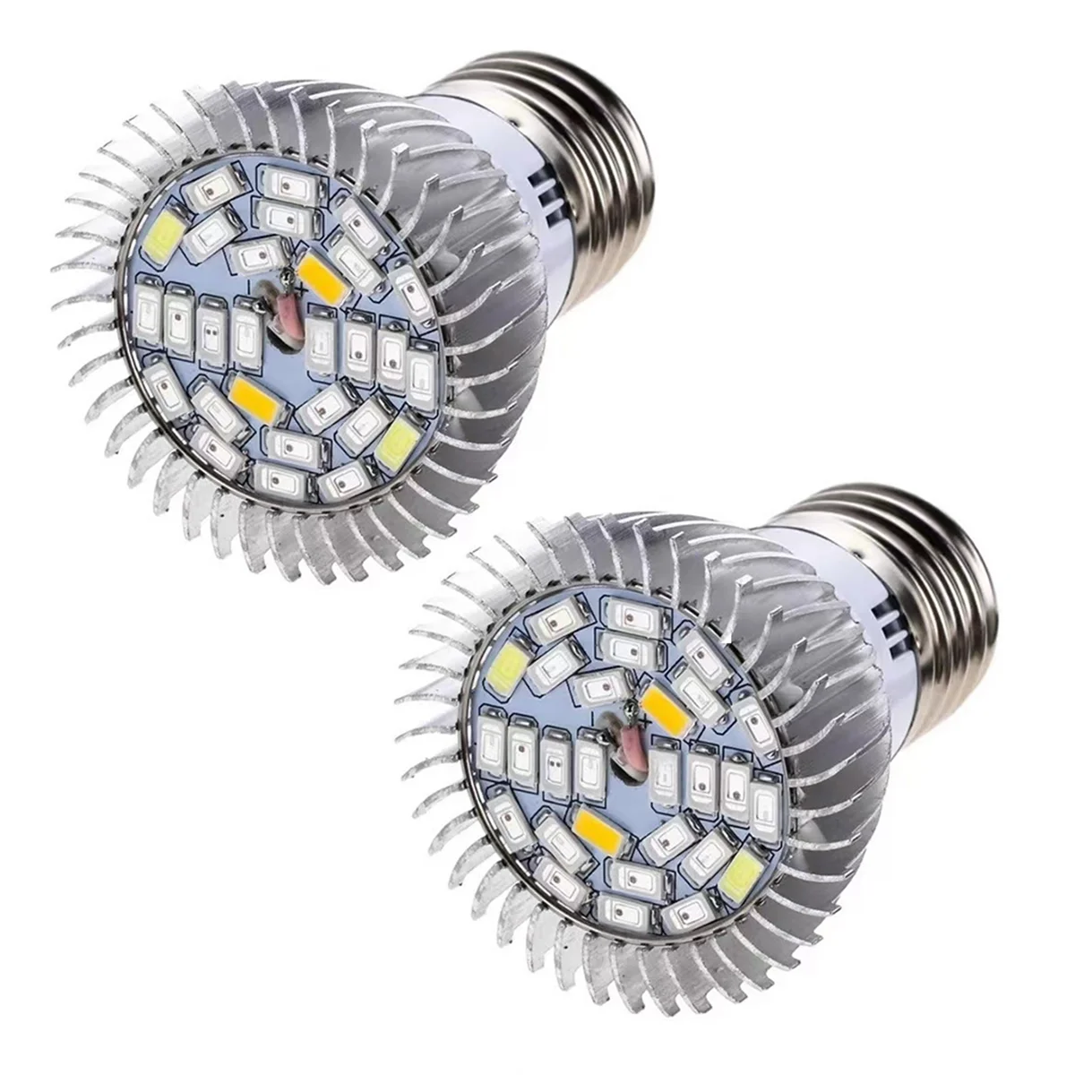 2pcs E27 Plant Growth Light 85-265V Full Spectrum Led Grow Light for Hydroponic Indoor Garden Greenhouse