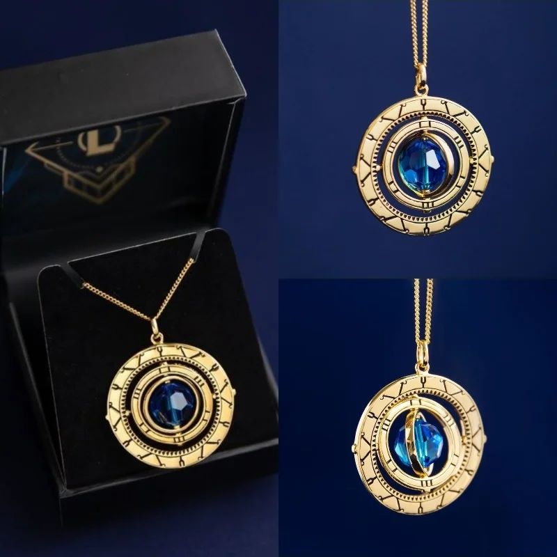 Mysterious Two City Battle Six Core Crystal Comfortable Necklace Prop Game Lol Cos Copper Pendant Necklace 8cm