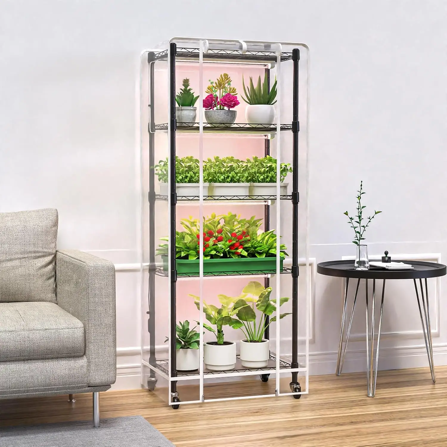 Indoor Greenhouse With Grow Lights, 5 Tier 23.2