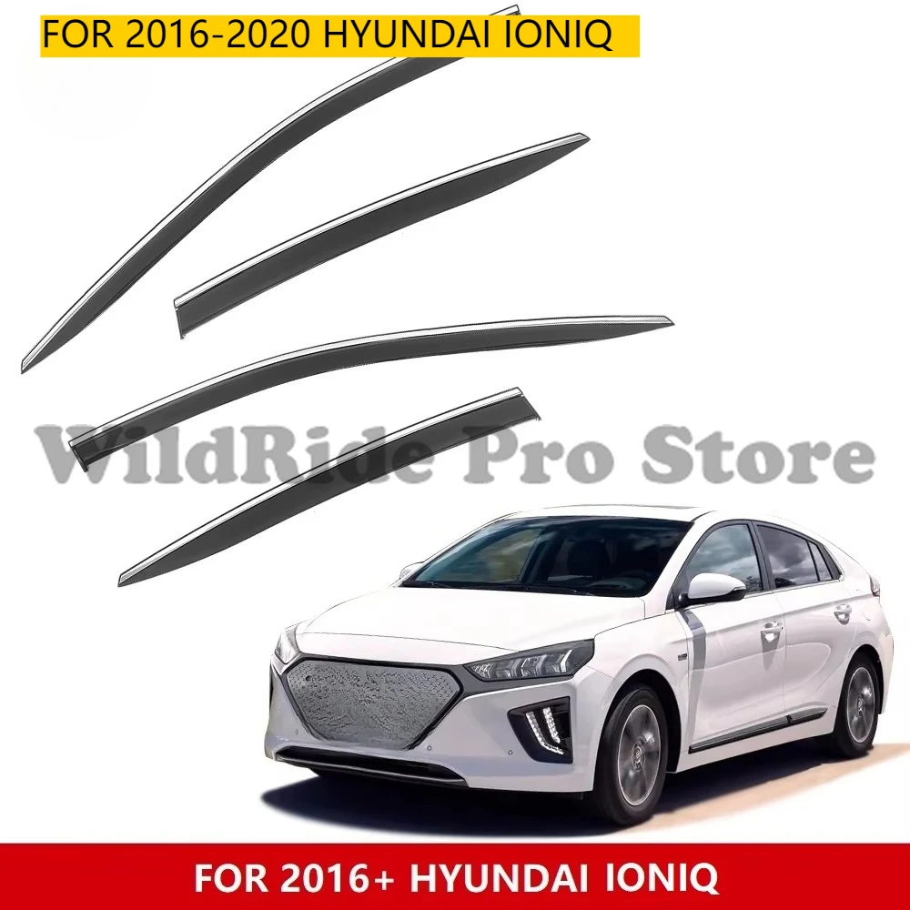 

FOR 2016-2020 HYUNDAI IONIQ WINDOW VISOR Car Door Rain Guard Side Windows Sun Visor Wind Deflector