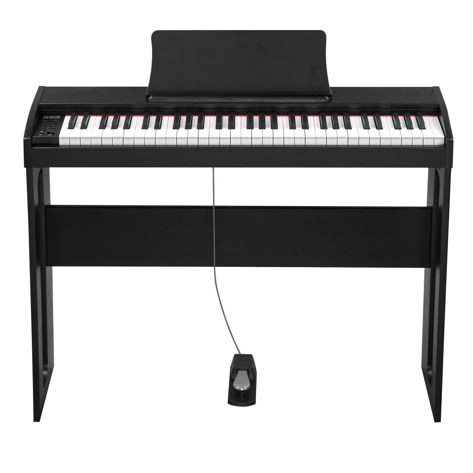 GPP-110 61 key half hammer keyboard uncovered upright black electric piano，for Piano Lover Black color