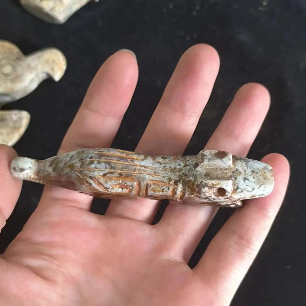 1pcs/lot natural ancient jade pendant Carve animals Human-faced tiger Unicorn dragon thousand-year-old totem multiple style diy