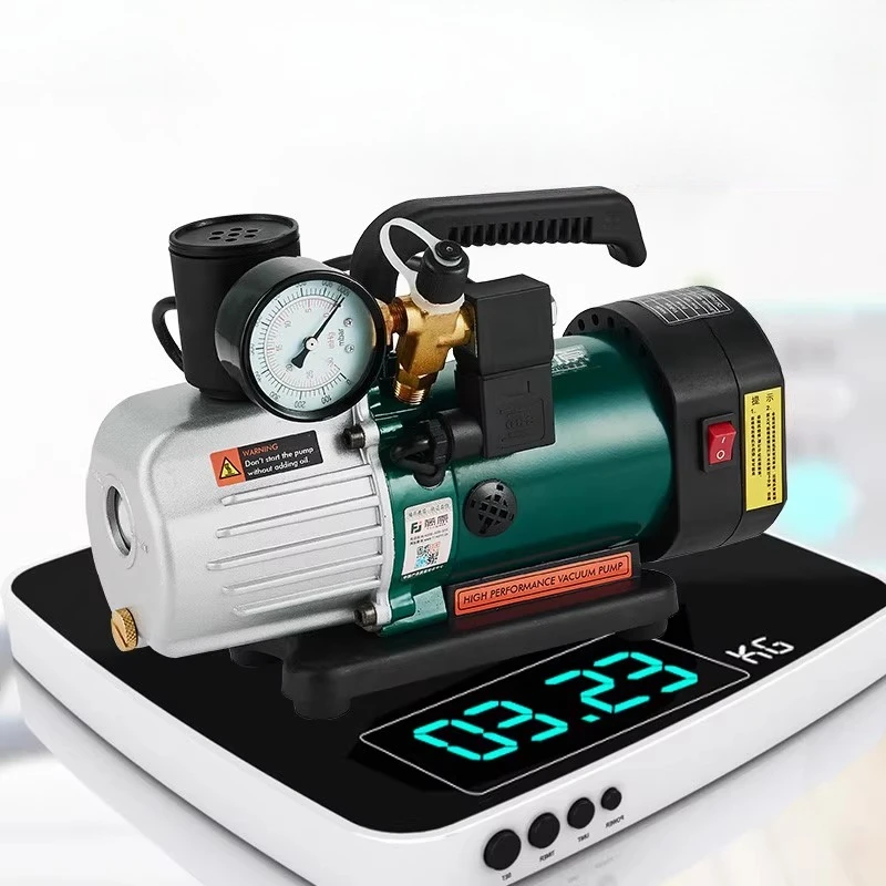 110V/220V Rotary Vane High Negative Pressure Vacuum Pump, Portable Air Conditioner Refrigerator Maintenance Pump, Vacuum Pump
