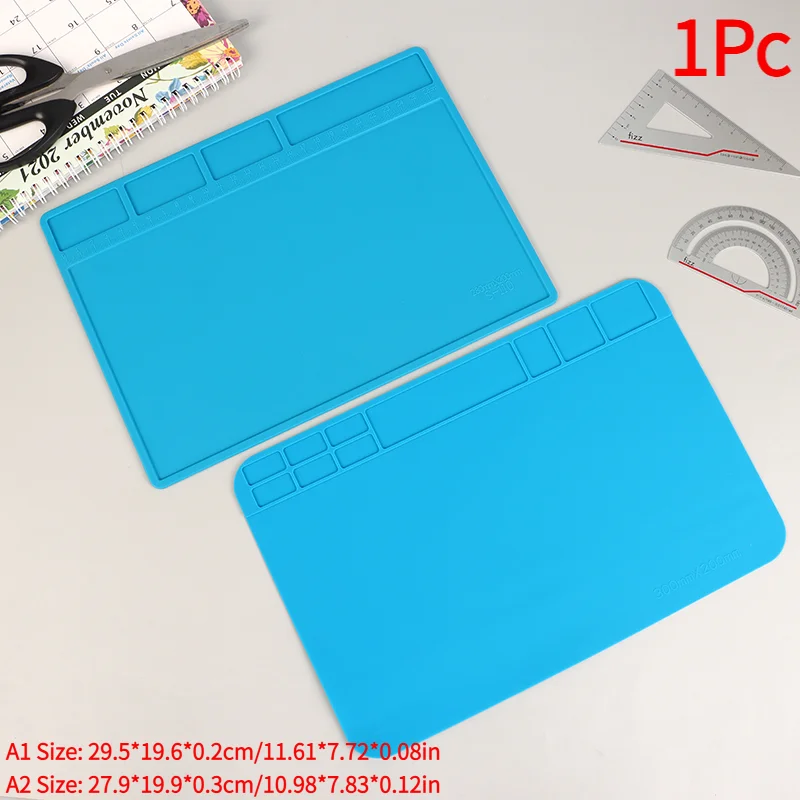 1Pc ESD Heat Insulation Soldering Mat Computer Phone Repair Pad High Temperature Resistance Working Silicone Soldering Mat.