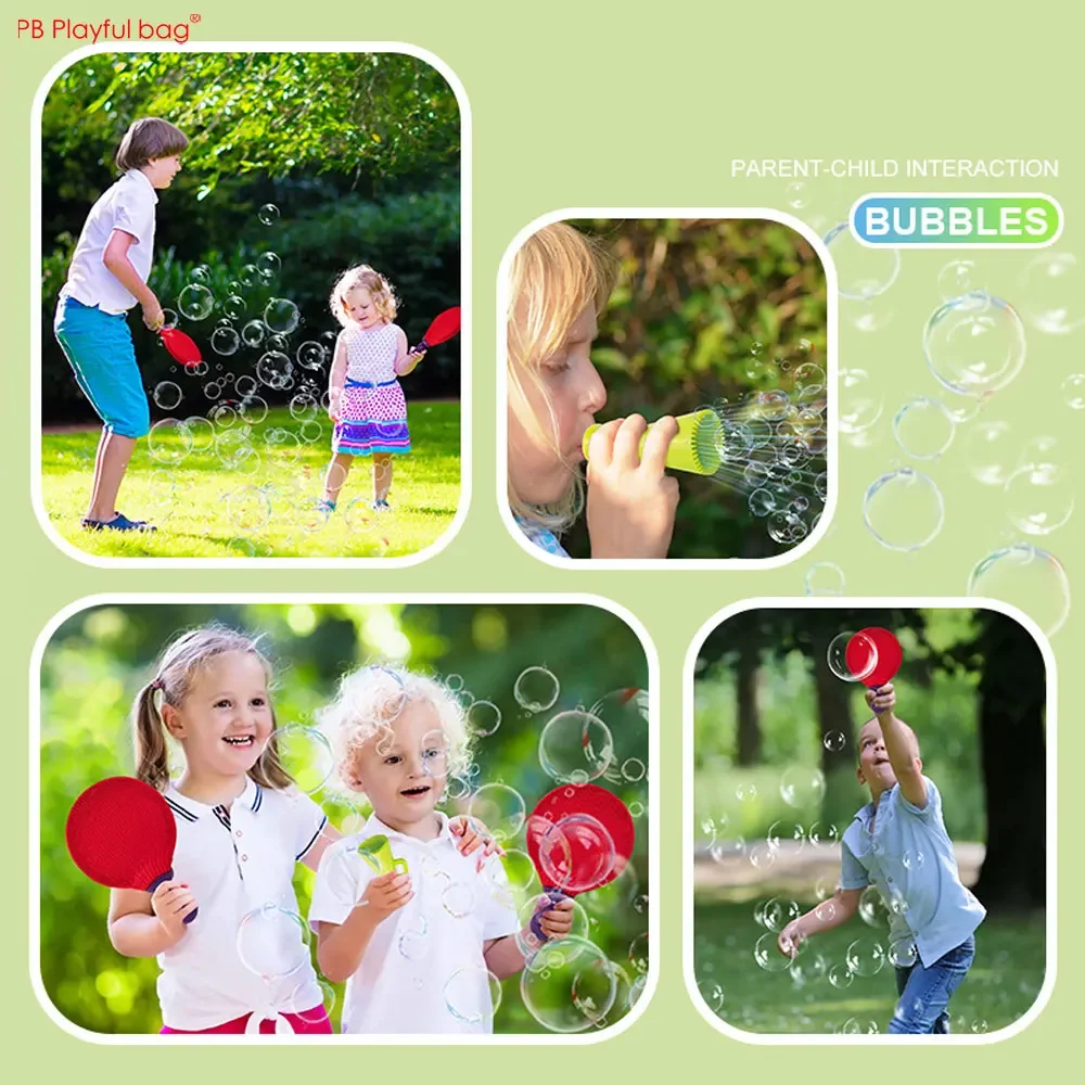 Newest Soap Bubble Ping Pong Kids Sports Intertainment Toys Parent-child Interaction Table Tennis New Bubble Racket Game AC195