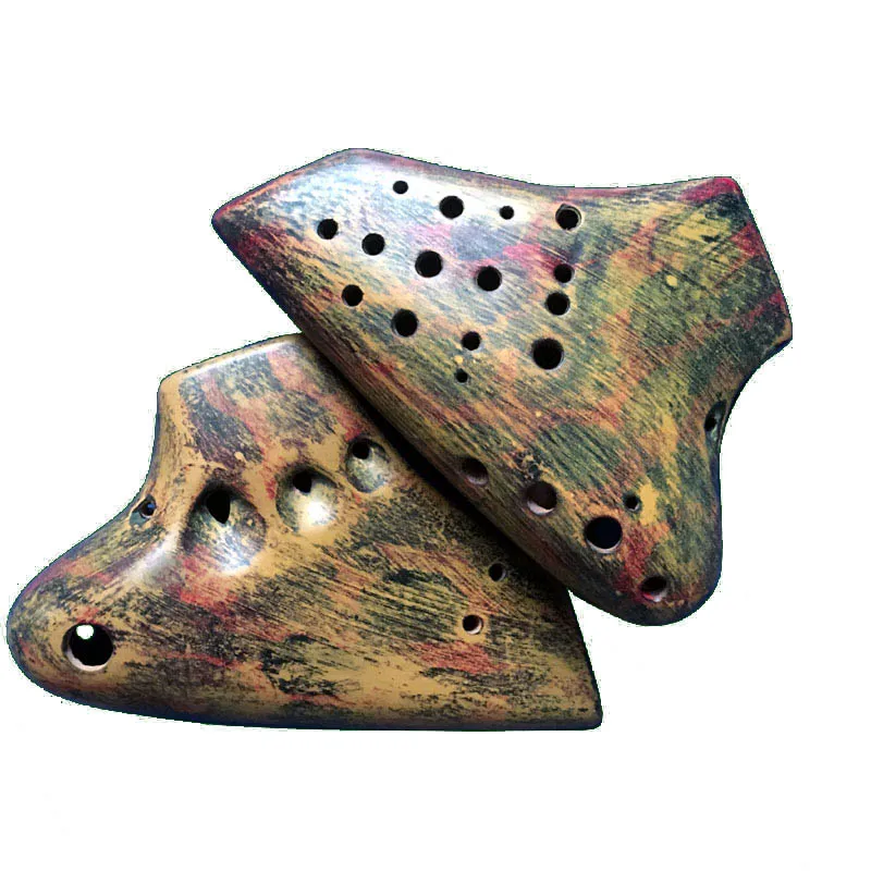 Triple Ocarina Pottery Orff Instruments Alto Tone C Ocarina of Time Professional Musical Instrument Accessories Legend Ocarinas