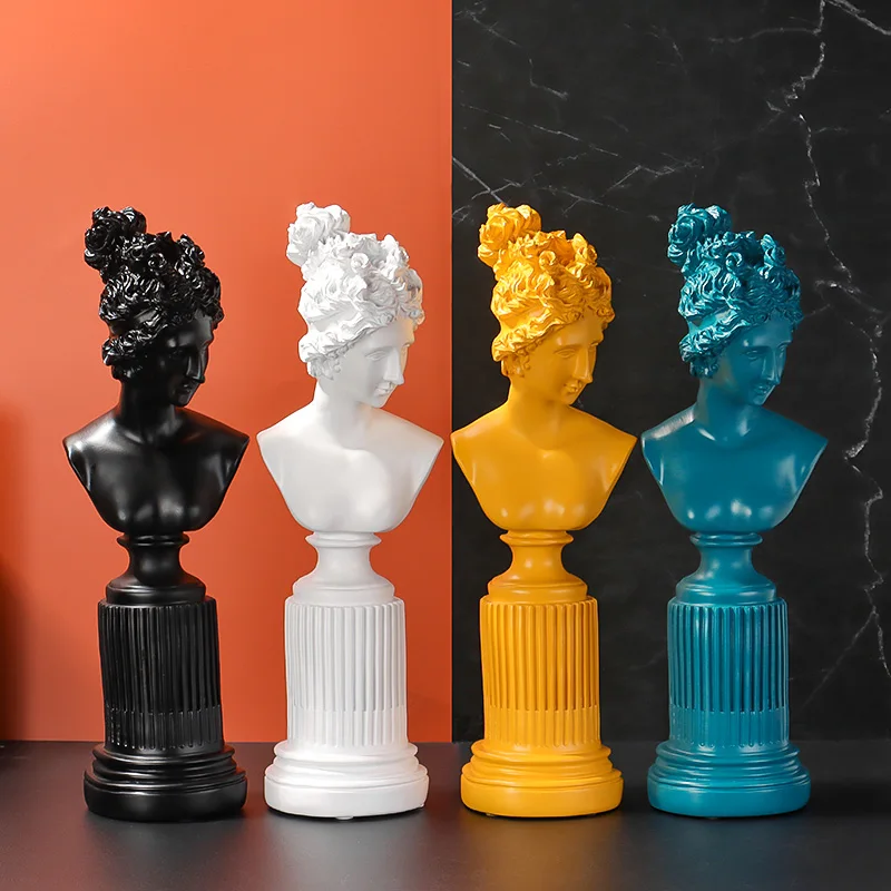 Nordic Goddess of Love Freyja Bust Statue Resin Figure Sculpture for Living Room, Bedroom, Study, and Desk Decoration